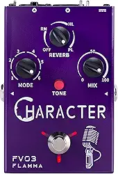 FLAMMA Fv03 Pedal De Efeitos Vocais Processador Voz Amplificador Stompbox Que Muda Sons Como Robô Masculino Feminino Bebê Com Delay Reverb Para Polir Inclui Guitarra