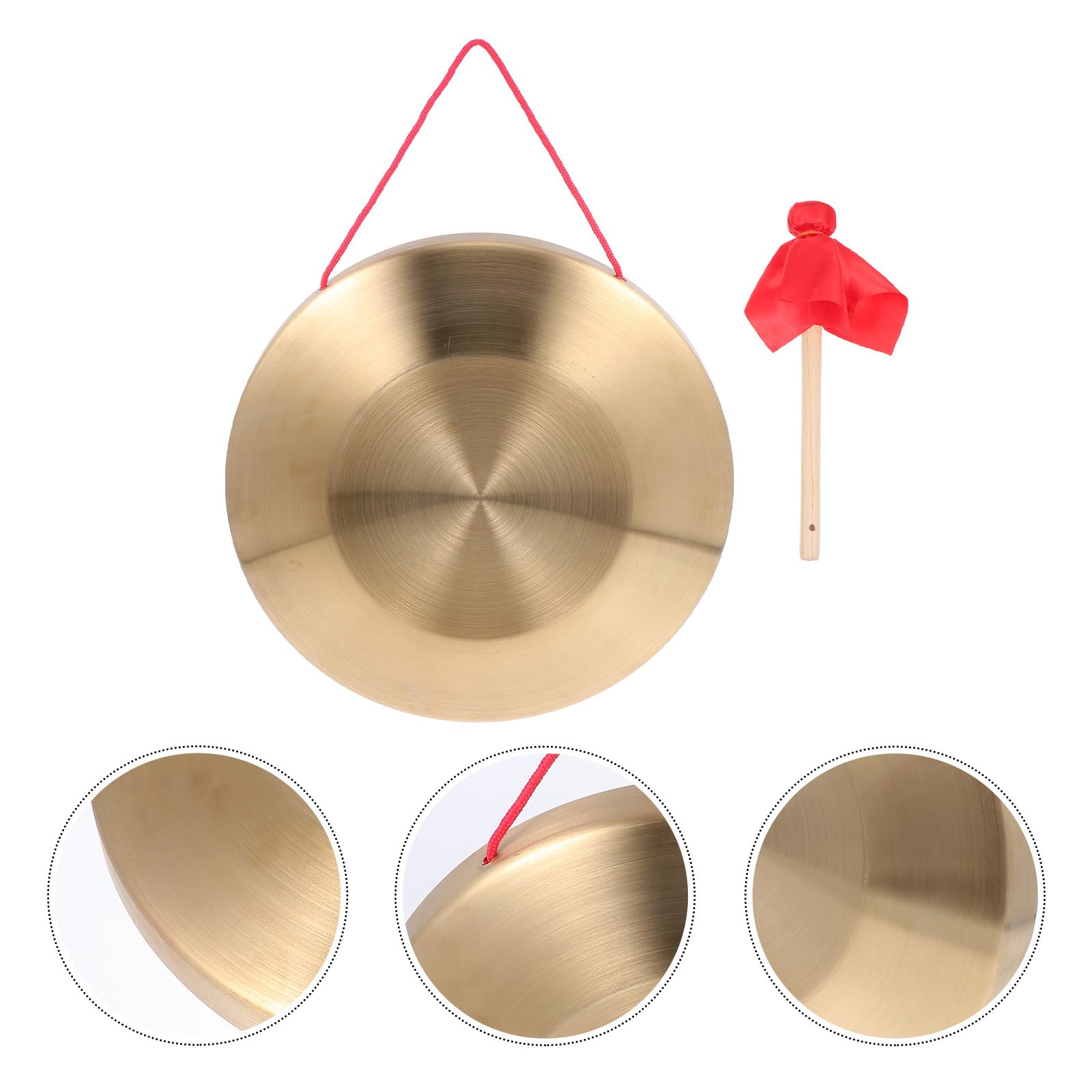 Ciieeo Gong a Mano Strumento Percussione Cinese Tradizionale con Martello in Lega di Rame e Acciaio Stili multipli Set Suono Puro e Impugnatura Confortevole Stili multipli per Ragazzo Ragazza