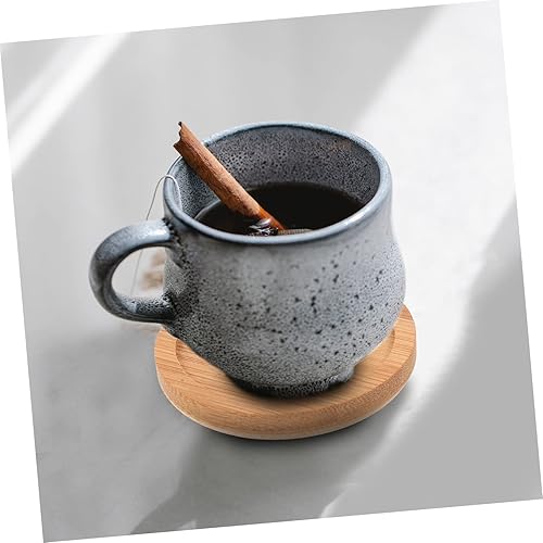 Miniatura 7 de PRETYZOOM Posavasos de bambú para tazas de agua, posavasos para taza de café, no posavasos ni tazas, posavasos para mesa, esteras para tazas,