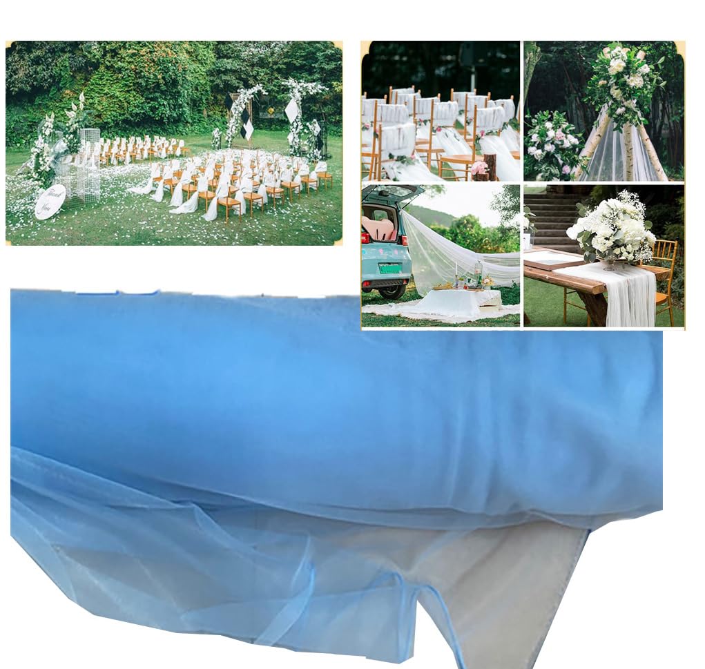 Tiulowy materiał tiulowy, towar sprzedawany na metry, 180 m x 160 cm, przezroczysta, delikatna taśma tiulowa, materiał siatkowy, na wesele, do dekoracji ślubnej, na imprezę, do dekoracji na imprezę,