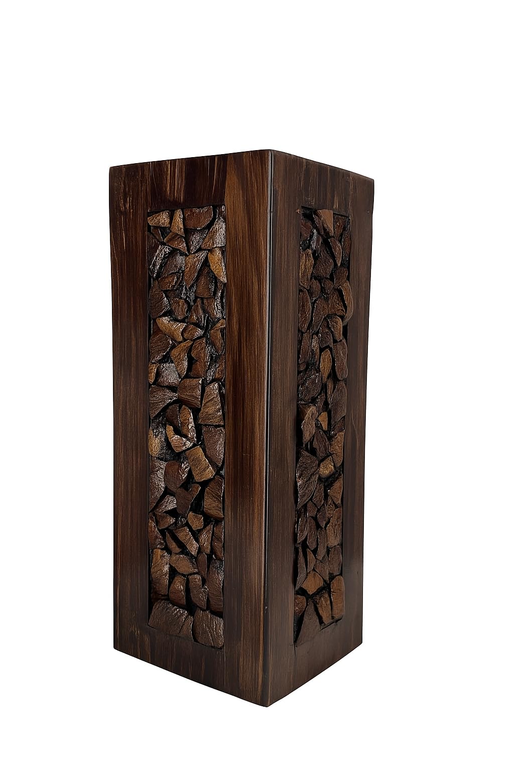 Rustic Wooden Floor Vase - Stone Design -3 Rustic Wooden Floor Vase - Stone Design -3