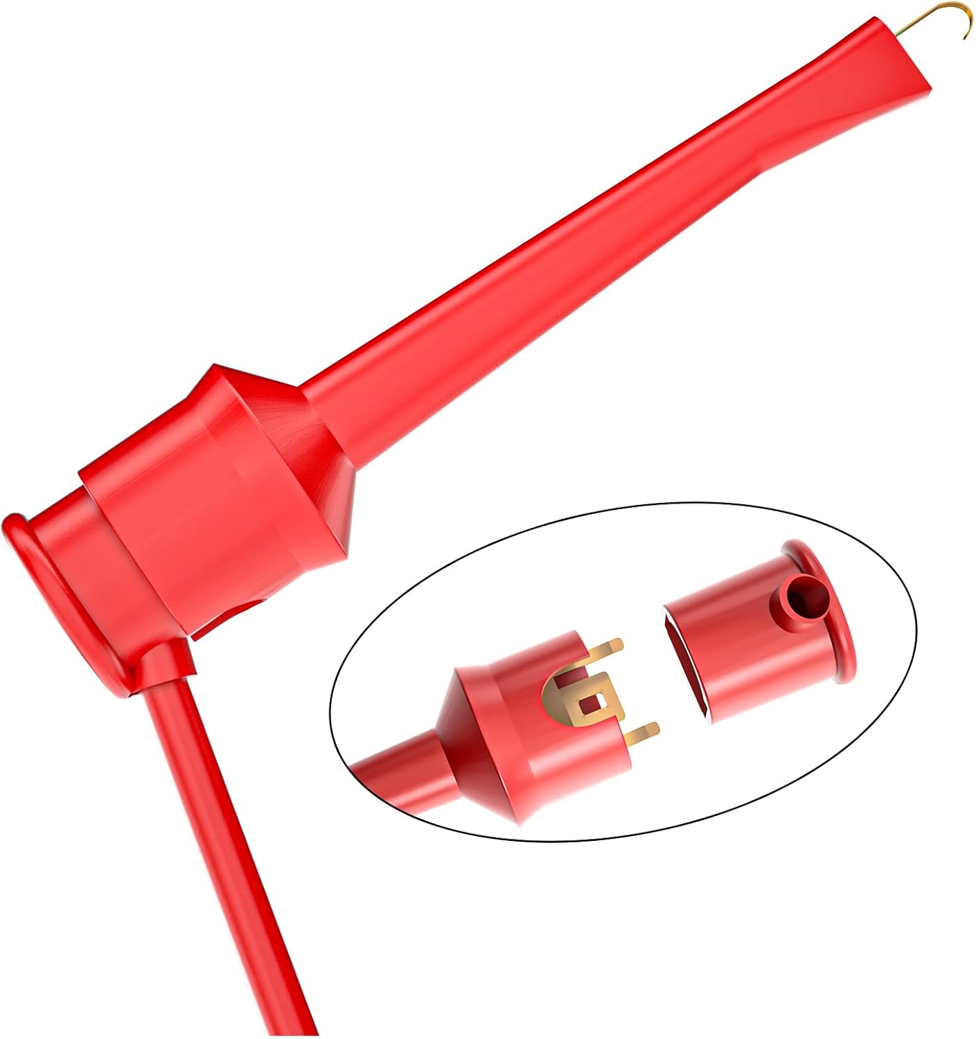 Test Hook Clips Silicone Test Leads Testing Cables Wires IC
