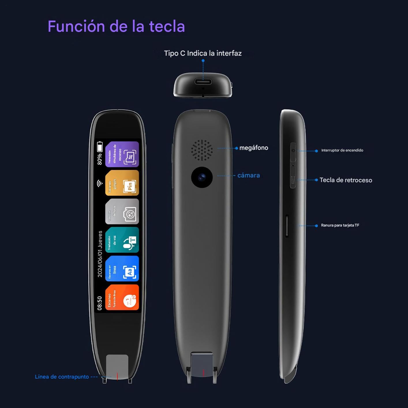 Scanner Traduttore | Traduttore Assistente 142 lingue non in linea, con dizionari elettronici 142 lingue e vocale per studenti