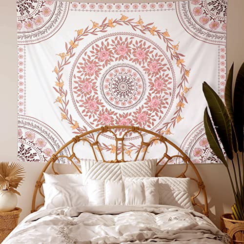 FLY SPRAY Mandala Tapestry Aesthetic,Boho Tapestry Wall Hanging,Pink Floral Medallion Tapestries,Bohemian Wall Art Hippie Decor for Bedroom Living Room Dorm FLY SPRAY Mandala Tapestry Aesthetic,Boho Tapestry Wall Hanging,Pink Floral Medallion Tapestries,Bohemian Wall Art Hippie Decor for Bedroom Living Room Dorm