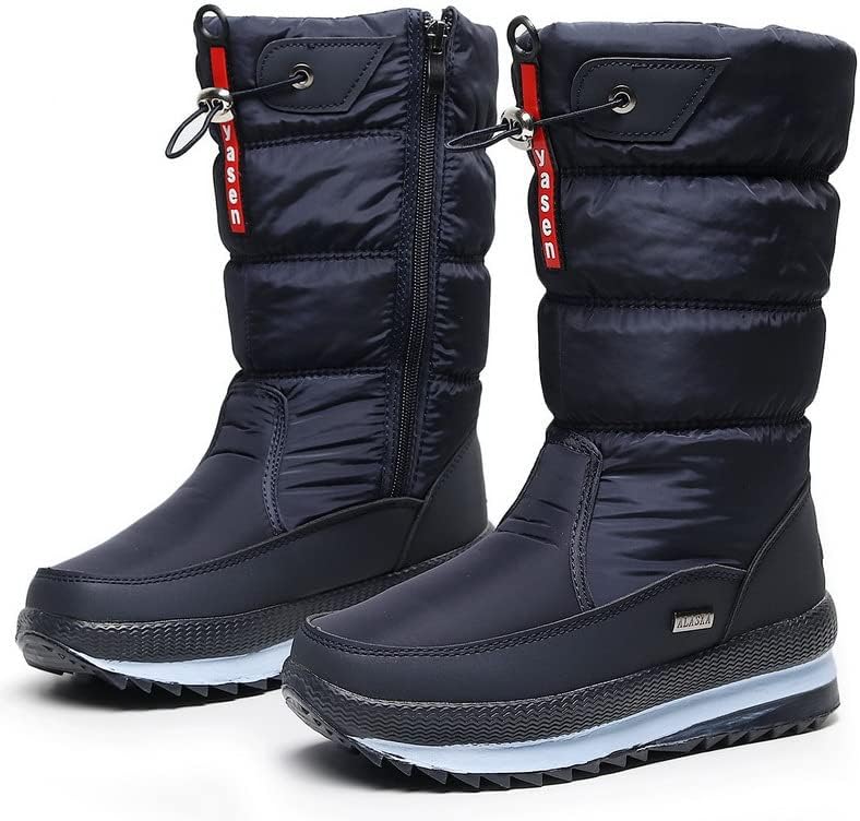 Winter Boots for Women Snow Boots Waterproof Warm Fur Lined Tall Boots with Non Slip Sole, Thick Insulated Cold Weather Shoes for Outdoor Walking Daily Wear