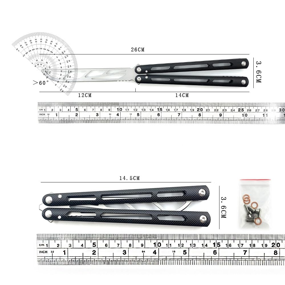 ✨バタフライナイフ 未開刃練習刀 武術練習用練習刀 金属の折りたたみ式刀練習刀 ✨バタフライナイフ 未開刃練習刀 武術練習用練習刀 金属の折りたたみ