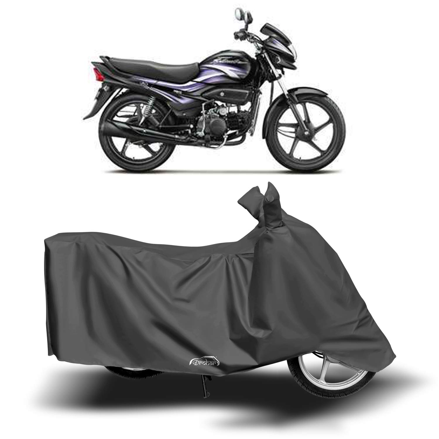 AARTRI - Hero Super Splendor New BS6 Water Resistant - Dust proof - Full Bike Scooty two wheeler Body Cover for Hero Super Splendor (Grey) (B08PPG6XFC) Amazon Price History, Amazon Price Tracker
