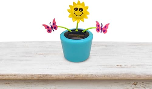 Miniatura 7 de PURULEMCN Creativity - Decoración de escritorio para oficina abeja automóvil decoración de salpicadero juguetes de columpio juguete solar alimentado