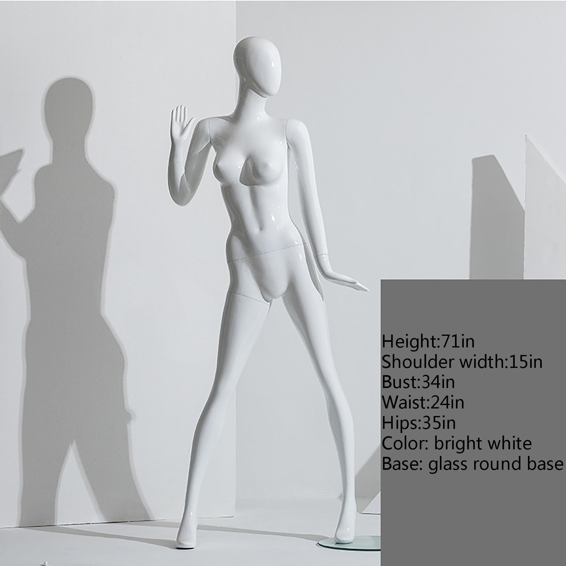 Verstellbarer weiblicher Mannequin-Torso – realistisches ansteckbares Display für Modeeinzelhandel, Schneiderei und Kostüm-Showcase