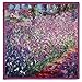 Monet Garden Square Satin Chiffon Scarf