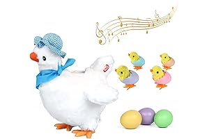 Adorable Easter Chicken Toy: Interactive Plush Doll with Egg-Laying Surprise