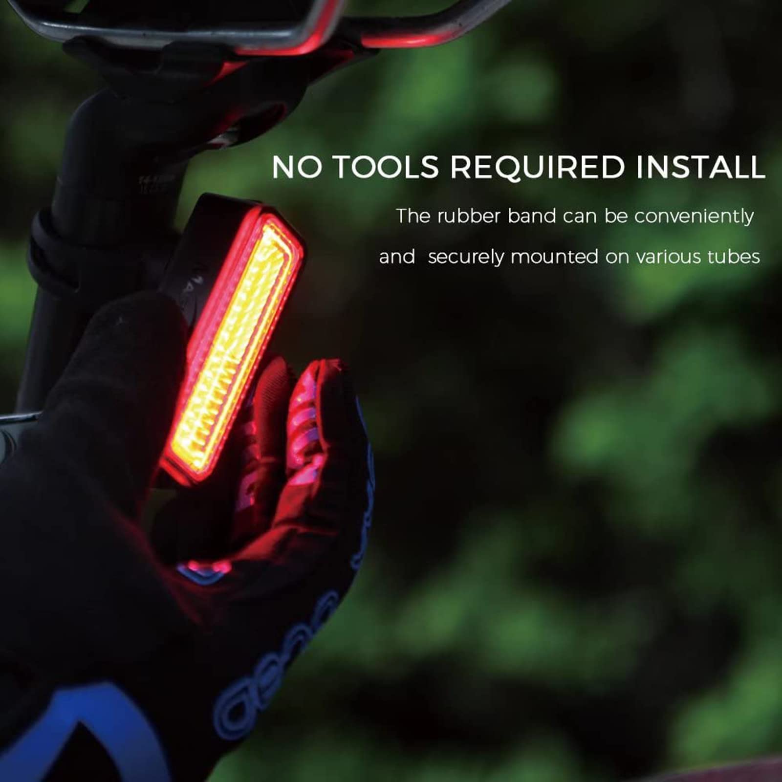 Tylne światła rowerowe LED, 100 lumenów, ultralekkie tylne światło rowerowe, IPX6, wodoodporne ładowanie USB, 8 trybów światła, czujnik hamulca, tylne światło rowerowe, pasuje do rowerzystów szosowych