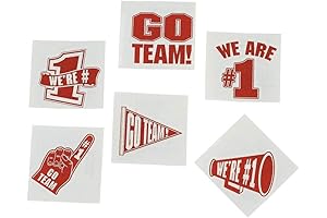 Red Field Day Accessories: Temporary Tattoos