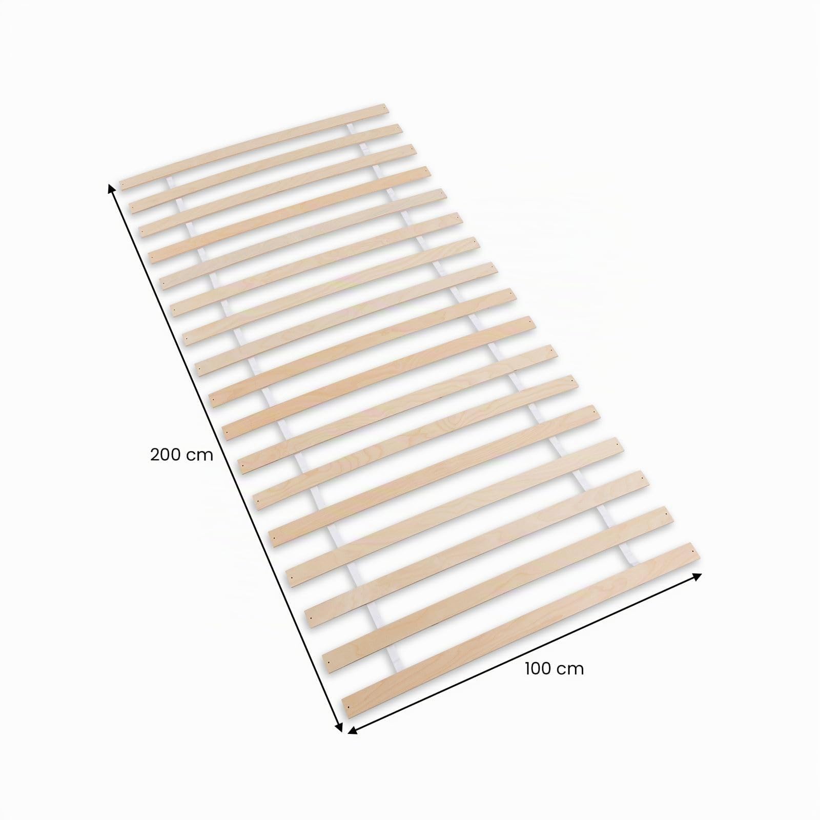 IDIMEX Sommier 100 x 190 cm PASIA 17 Lattes sans Cadre, Sommier à Lattes pré-percées pour lit Simple 1 Place, vis fournies, Convient Aussi pour 100 x 200