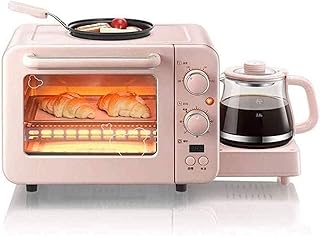 HYCy Four halogène Mini Four électrique avec Double Plaque chauffante, avec Gril et plaques chauffantes, Plaque de Cuisson, Machine à Petit-déjeuner Multifonction 3 en 1, Four 8L avec c