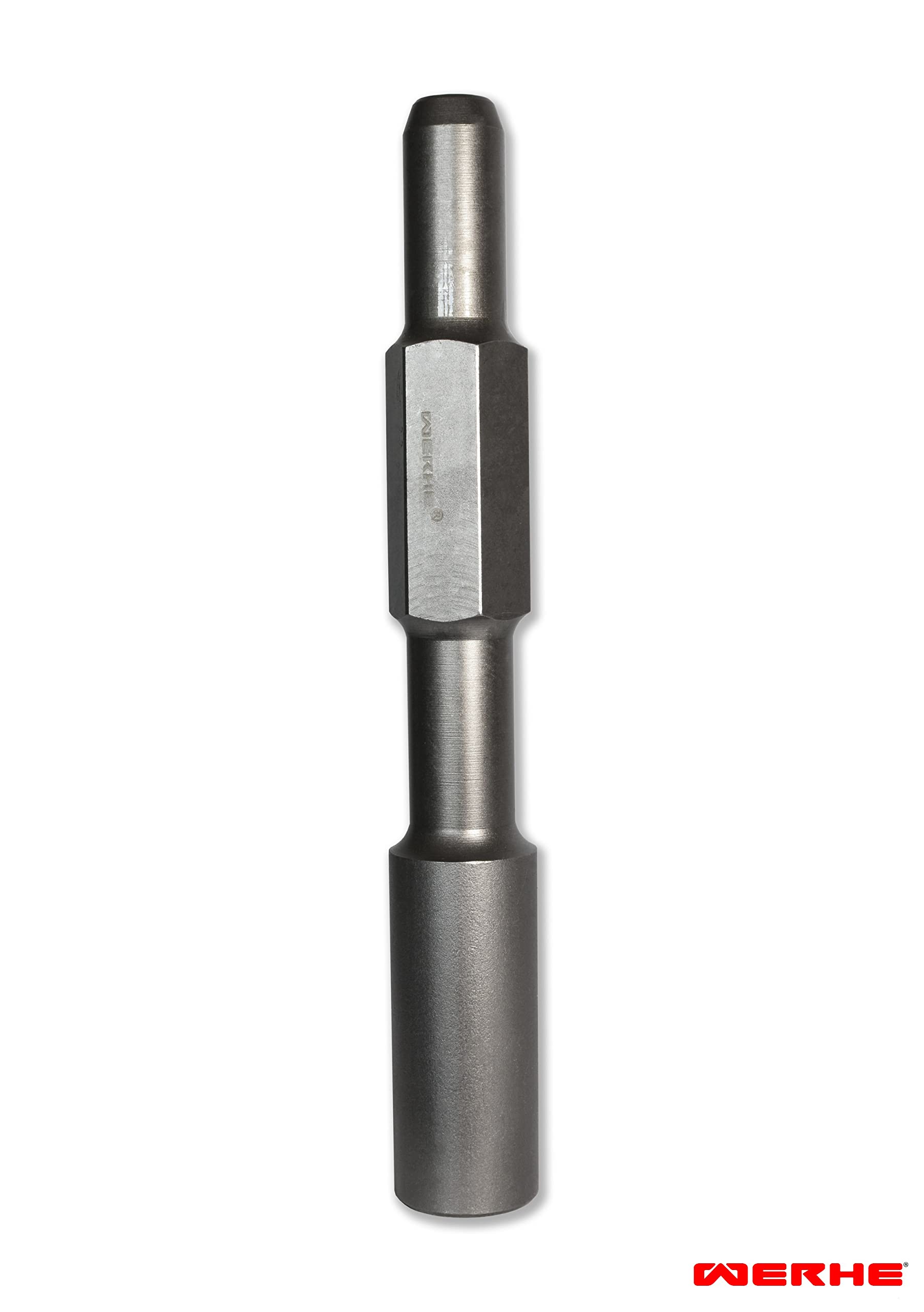 WERHE Erdnageleintreiber HEX30 mit Innen-Ø 20,2 mm – Robuster Stahl für Tiefenerder und Erdungsstäbe – Kompatibel mit Abbruchhämmern – Präzises Eintreiben