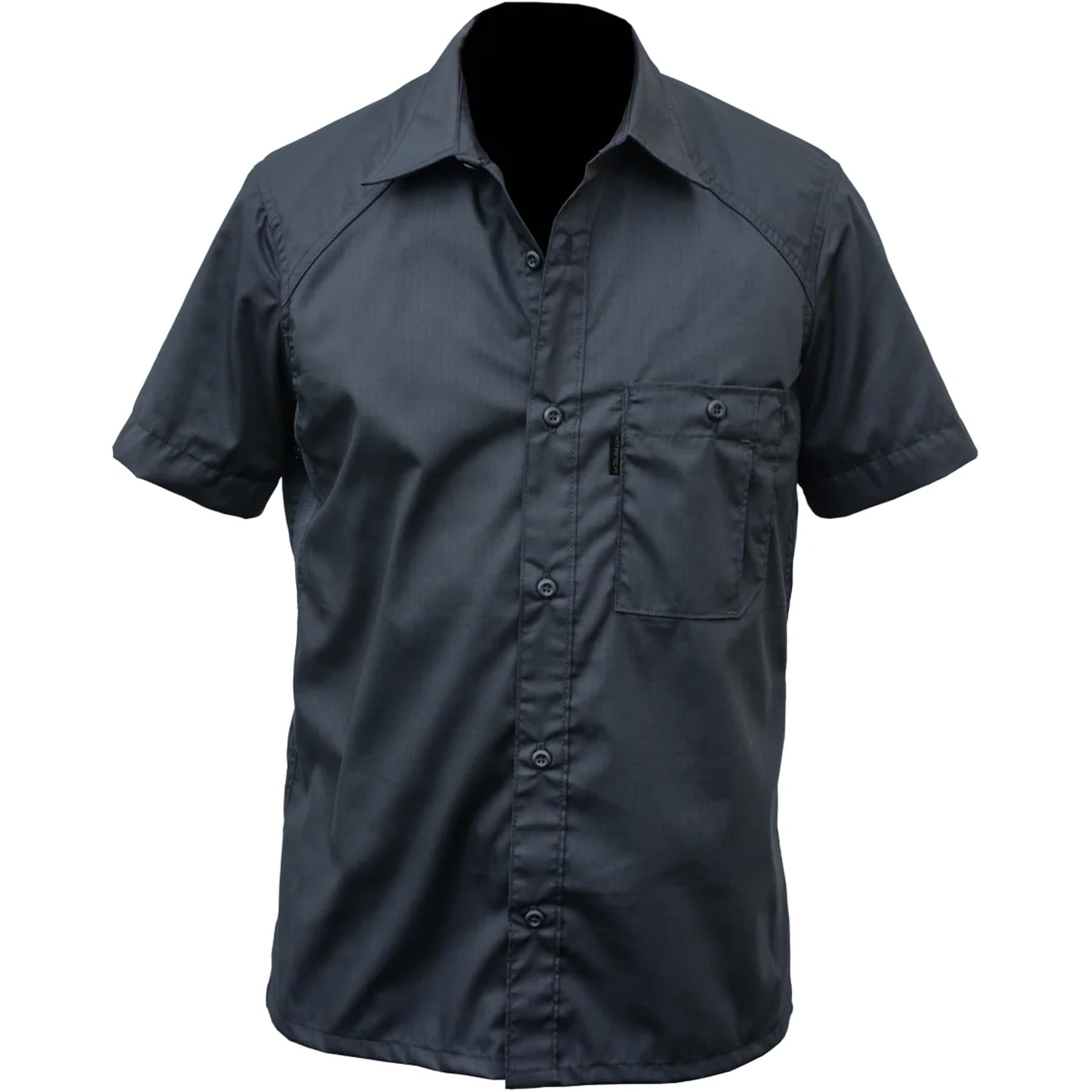 Kitanica Men's Short Sleeve Vented Shirt - Breathable Durable Rip Stop Athletic Tactical Hiking Button Down w/Chest Pocket