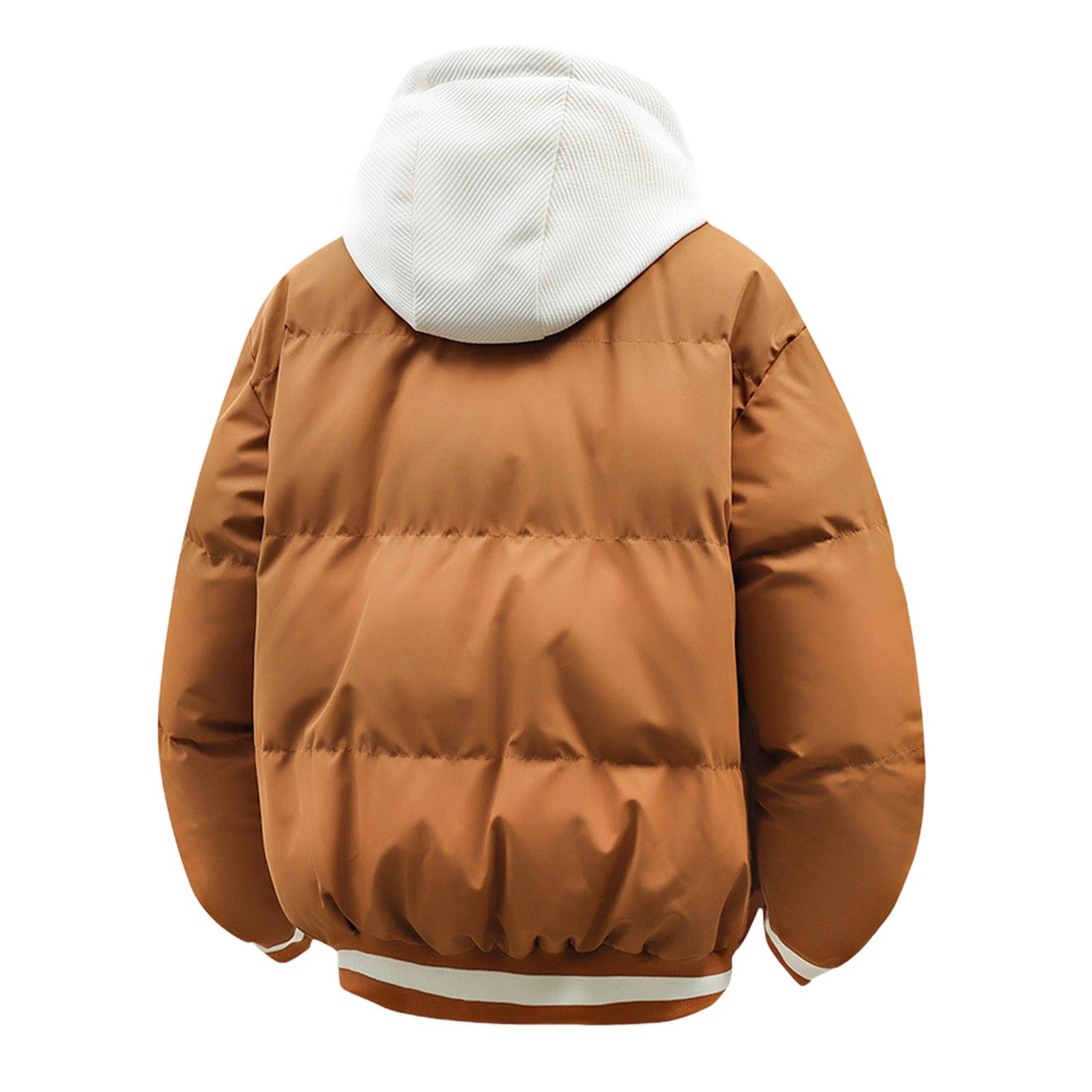 Générique 2027 - Veste d'hiver à capuche, résistante et isolée, pour temps froid, coupe-vent, pour activités de plein air, sport, décontracté