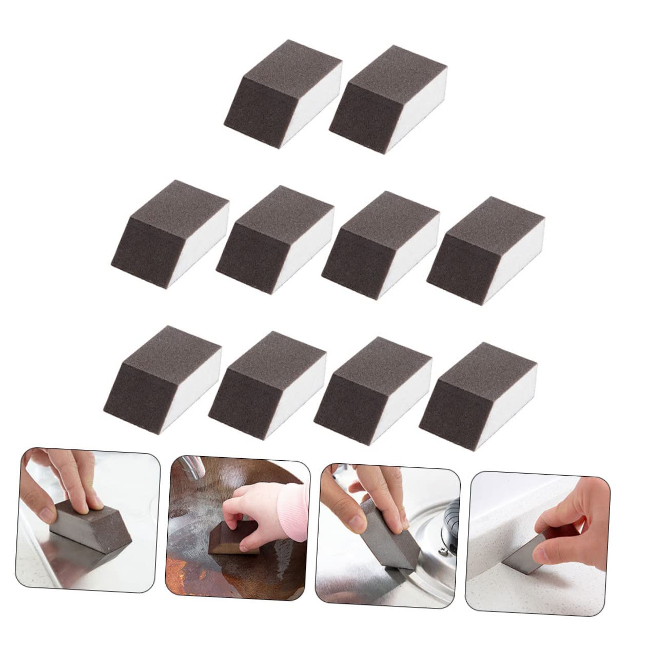 Beaupretty 30piezas Esponjas De Carborundum Multiusos para Cocina para Limpiar Utensilios y Superficies contra Suciedad y Grasa