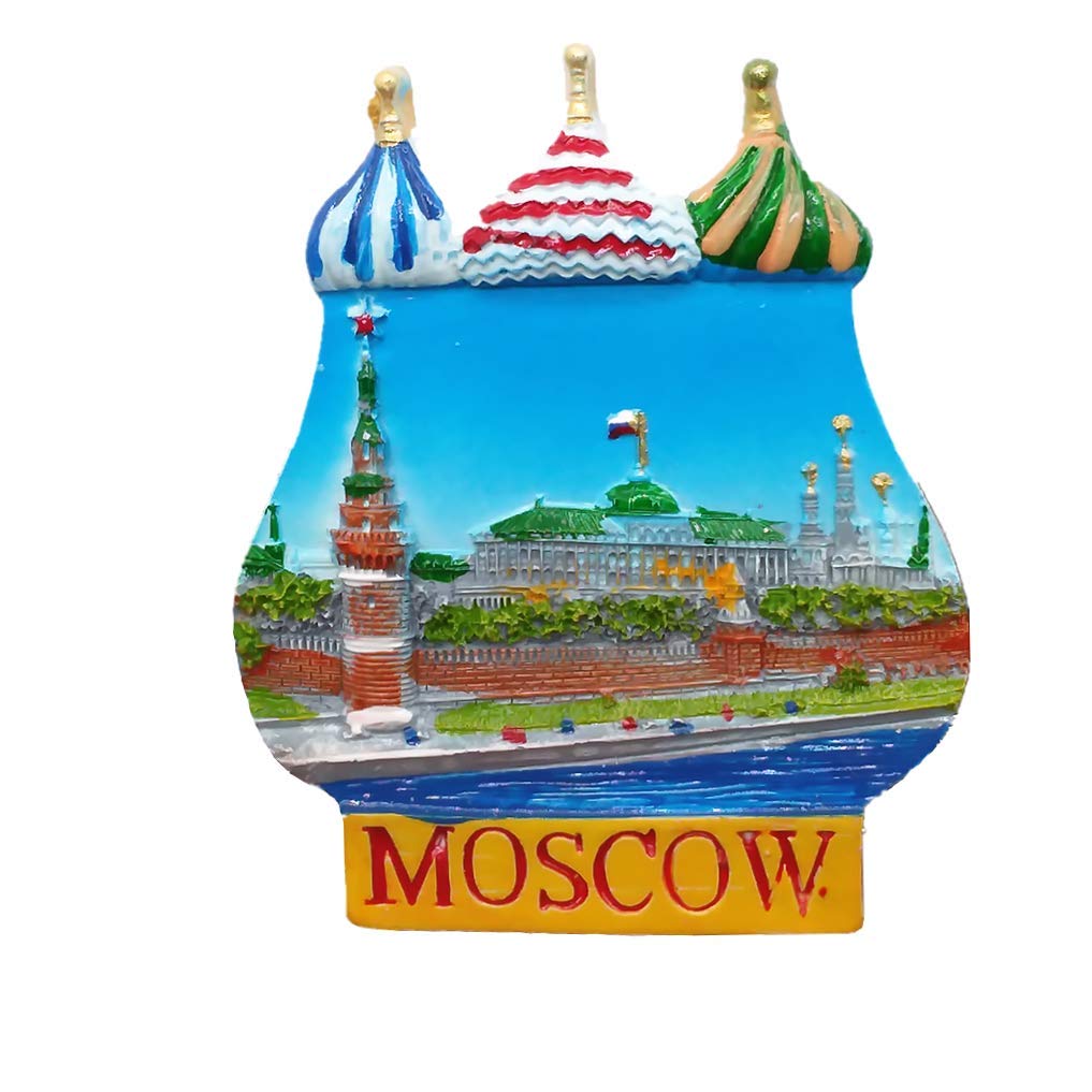 Moscow Russia 3D Fridge Magnet Travel Souvenir Gift Collection,Home Kitchen Decoration Magnetic Sticker Moscow Russia Refrigerator Magnet