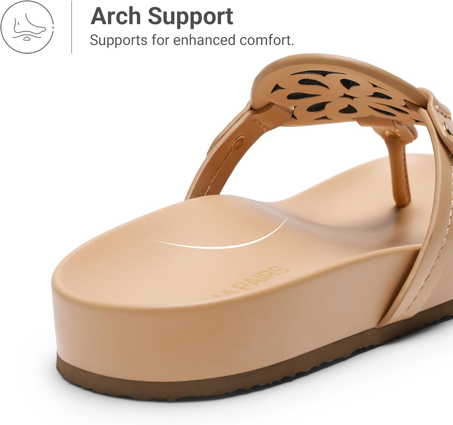 DREAM PAIRS Platform Flip Flops for Women Arch Support Soft Cushion Comfortable Dressy Thong Sandals Slippers for Summer Vacation Walking - Image 4