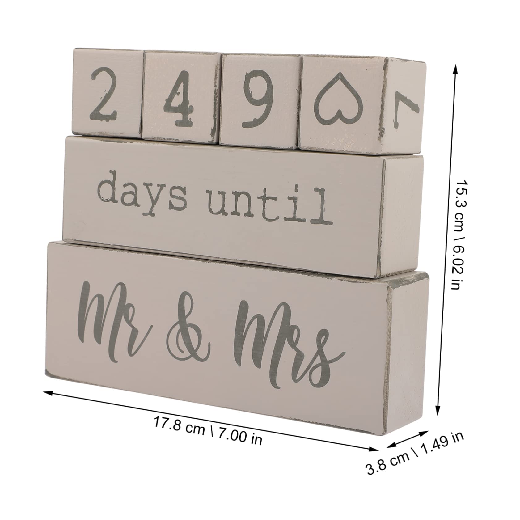 SHOWERORO Blocchi Di Legno Per Matrimonio Calendario Giornaliero Per Evento Speciale Regali Di Fidanzamento