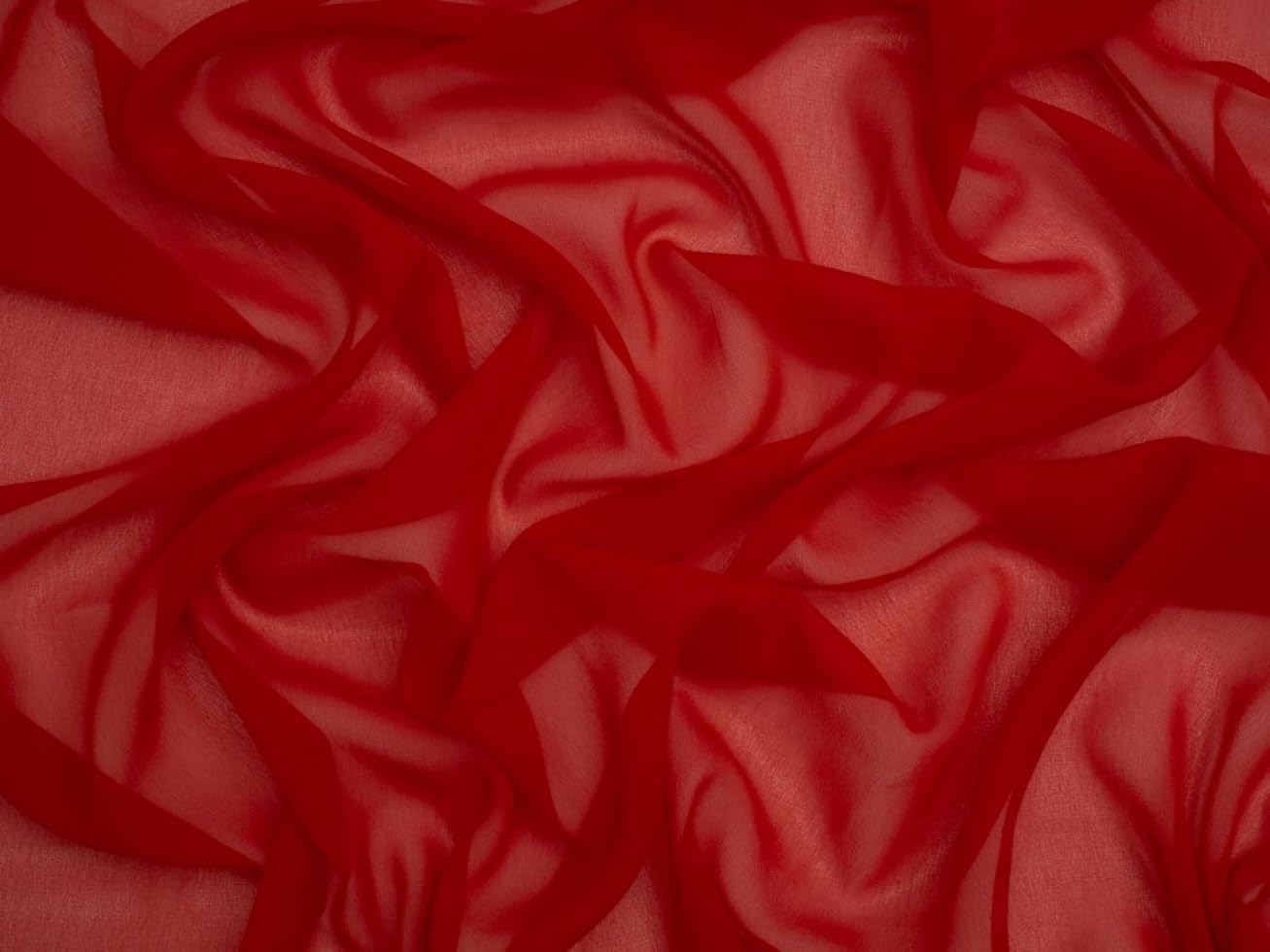 Minerva Red Core Range Sheer Chiffon Fabric - Lightweight & Suitable For Dressmaking - Approx Width: 110Cm / 44" - Sold Per Metre