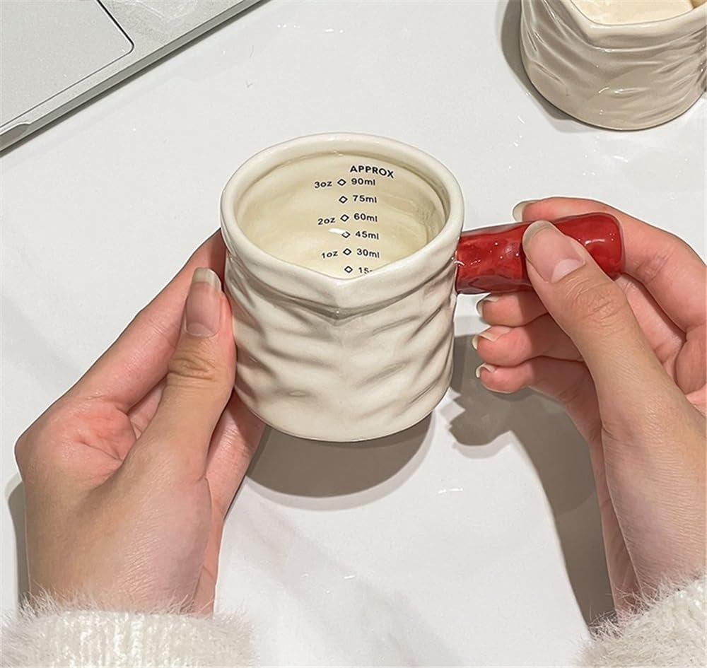 gravy boat set Light Luxury Coffee Milk Pot With Scale Household Multi-color Ceramic Small Milk Pot gravy boat with lid(Black)