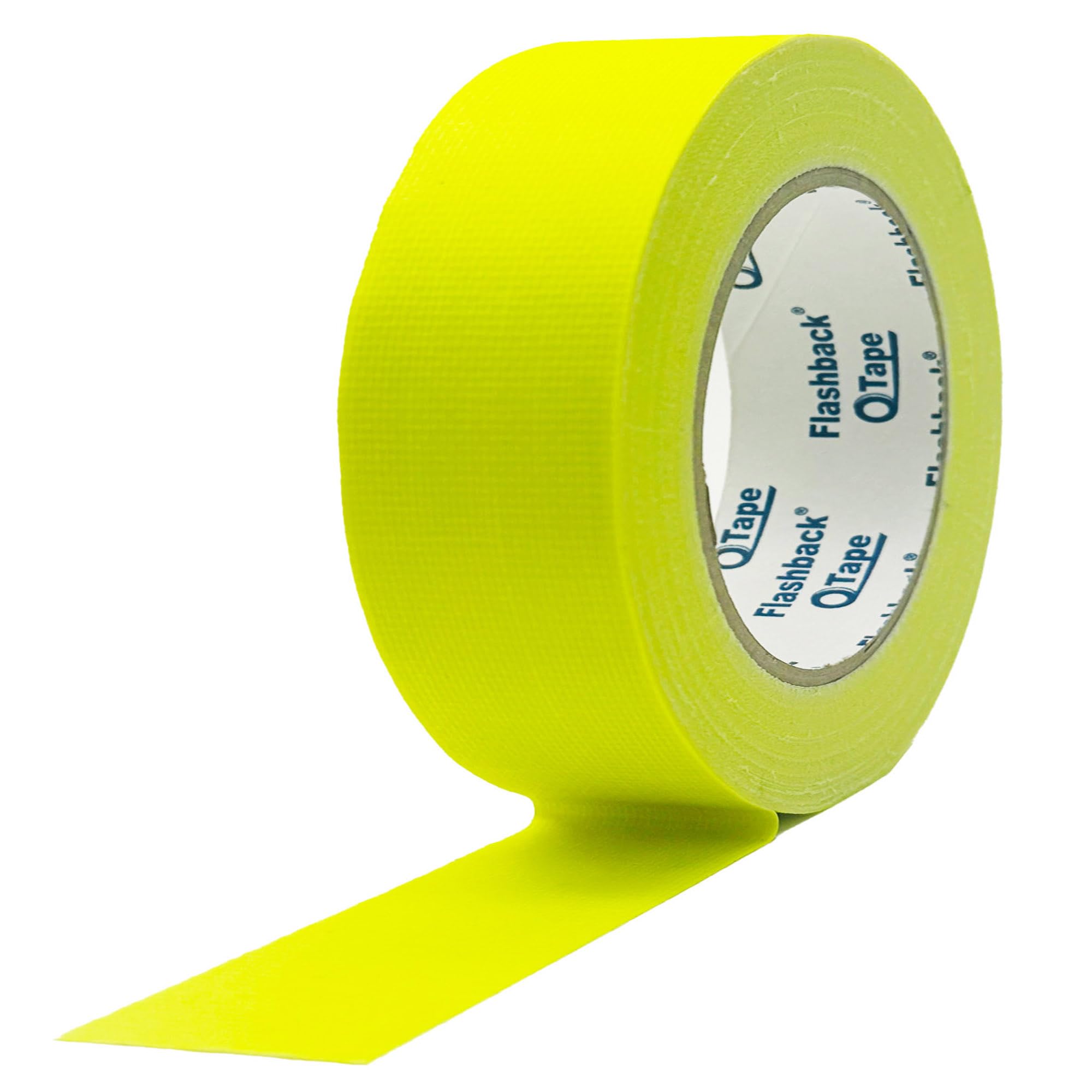 FlashBack Dayglo Fluorescent UV Blacklight Cloth Tape - Hula Hoop & Stage Grip - 48mm x 22.8 m (25 yd / 75 ft) rolls (Yellow)