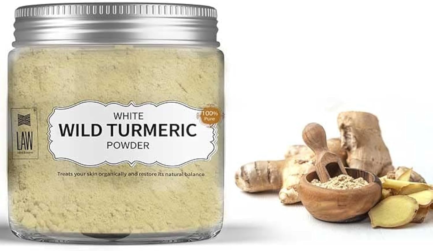 looms & weaves – White Wild Turmeric Powder – 50 gm (Rarely available and nature's best remedy for skin care)