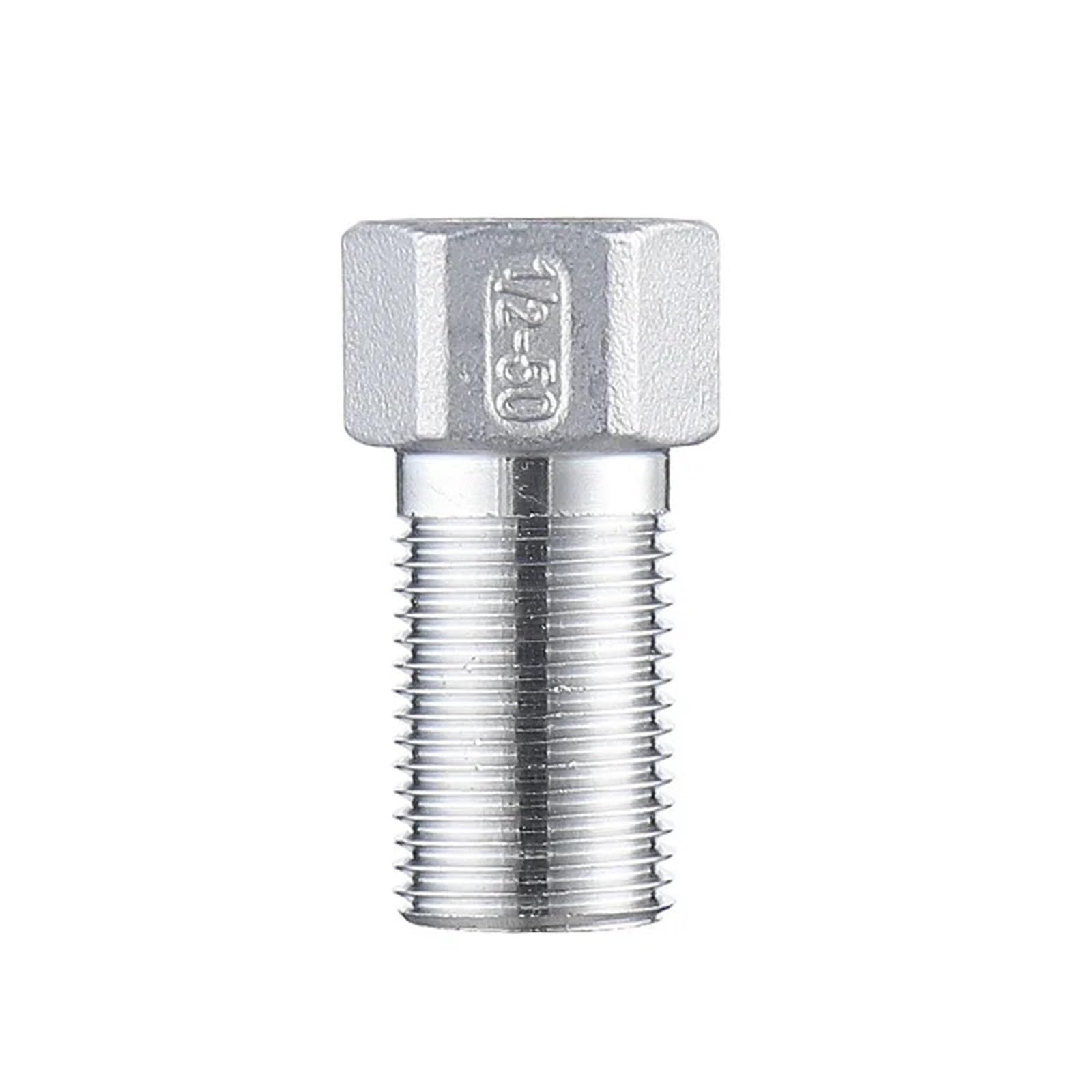 BIANMTSW DN15 1/2" BSP Female To Male Hex Nipple x Length 60mm 304 Stainless Steel Pipe Fitting Connector