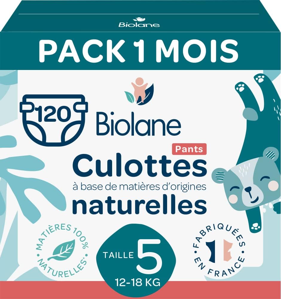 BIOLANE Couches culottes Taille 5 (1218kg) Zéro fuite pendant