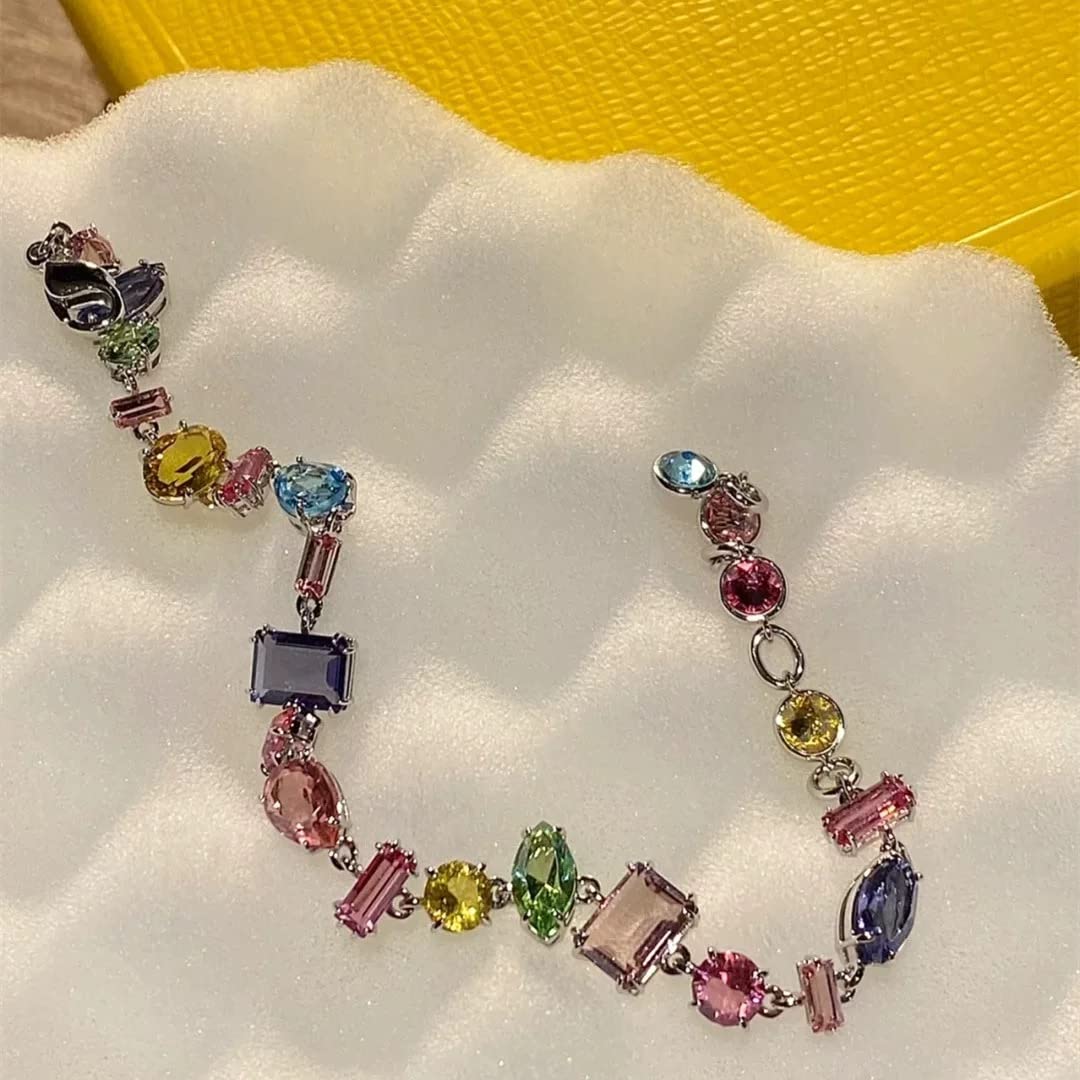 Braccialetto Donne Bracciale Gioielli Impreziositi con Cristalli Bracciale Regolabile Bracciale 925 Gioielli A Secco per Lei