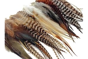 Pack of 50 Rooster Feather Hair Extensions