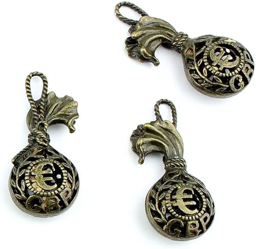 Bisutería bronce antiguo colgantes FL2111 Euro bolsa de dinero saco Craft un montón reparación suministros