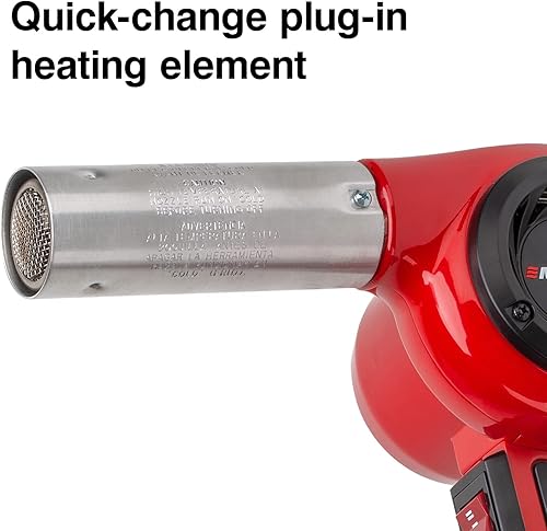 Miniatura 6 de Master Appliance Pistola de calor industrial HG-301D, elemento de calefacción enchufable de cambio rápido, 800  F, 120 V, 1440 W, 12 amperios,