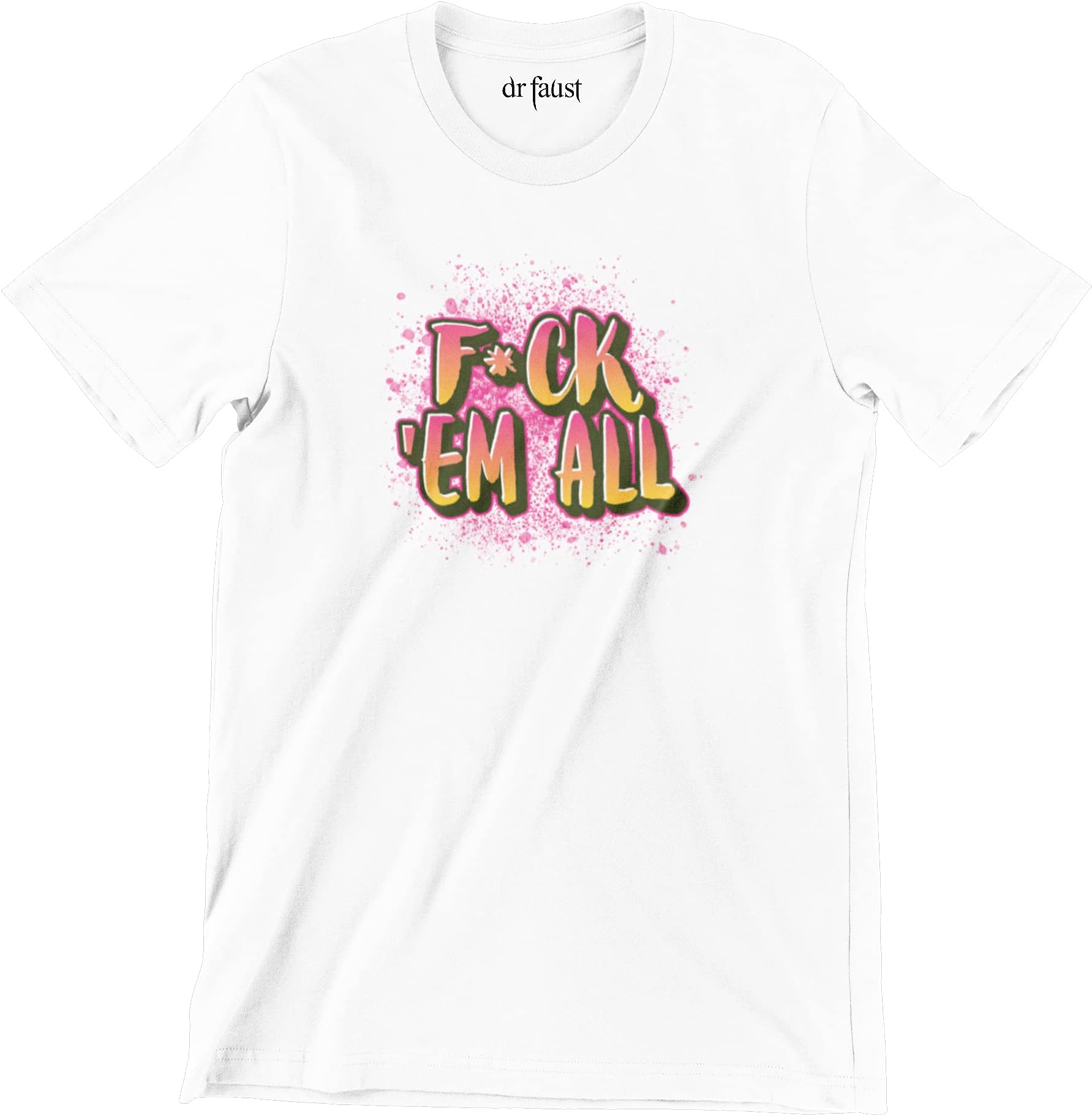 F*ck 'em All Printed Unisex Plus Size t-Shirts for Men & Women Tattoo & Skating Inspired Streetwear Clothing Hip hop Apparel