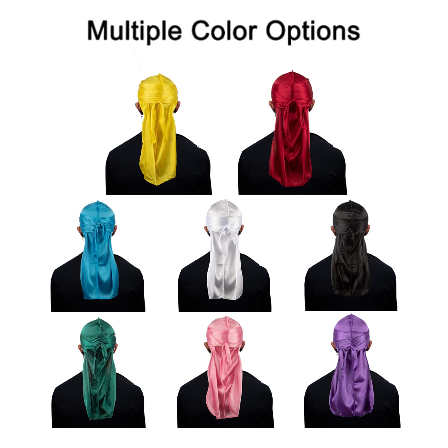 LEADUWAY Silky Durag, Superior Wave Cap, Silk Durag for Men Women 360