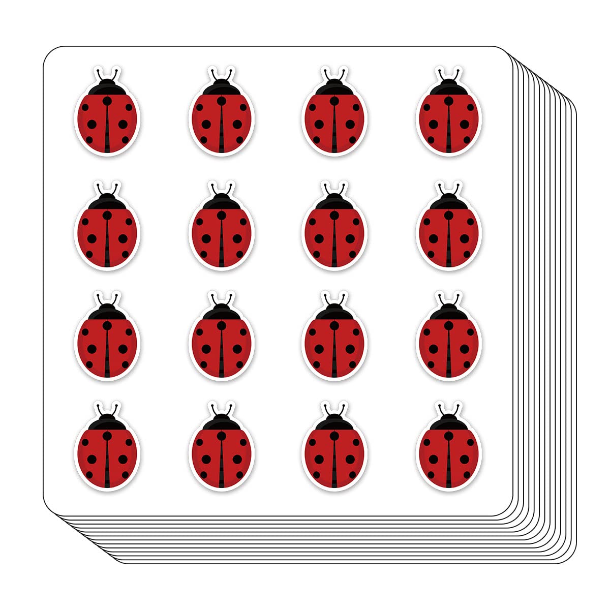 Ladybug Planner Stickers, 0.5in Scrapbooking Kids DIY Calendar Crafting 208-Pack