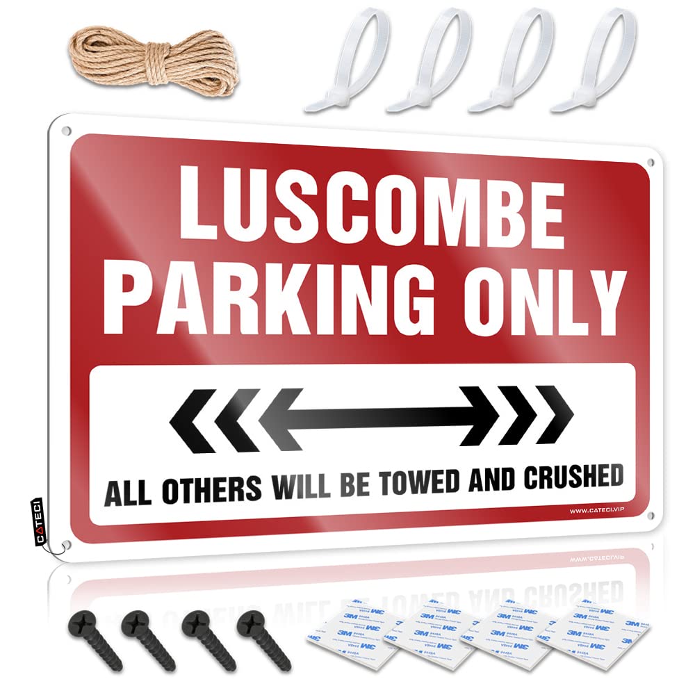 Funny Wall Signs Classy Beauty Home Decor - Luscombe Parking Only Nice Rustic Style Artwork For Tailgating(30X40CM)