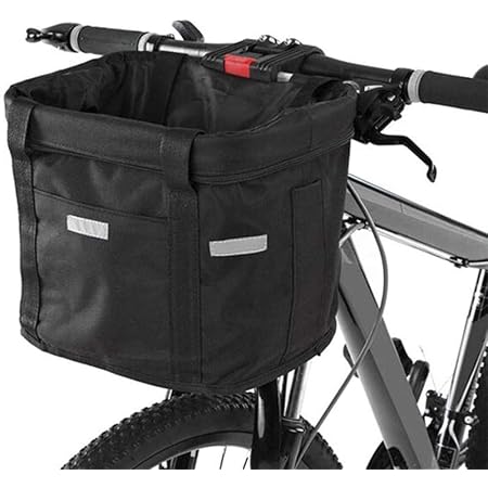 Amazon Knikglass 自転車かご 折りたたみ式カゴ 脱着式 前かご バスケット 折りたたみ 防水 取り付け 簡単 耐荷重10kg マウンテンバイク クロスバイク 折り畳み自転車 通勤車等用 ブラック Knikglass バスケット カゴ