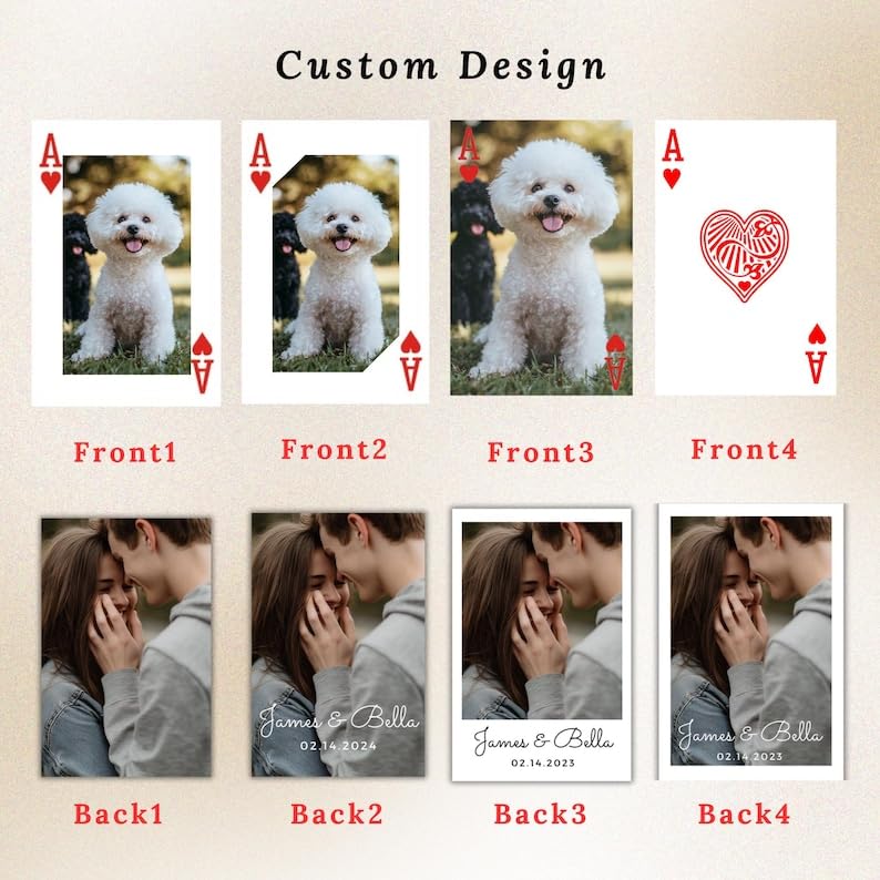 Personalisierte Spielkarten mit Fotos, einzigartige Familien-Partygeschenke, Hochzeits-Pokerkarten, Fotogeschenk, personalisierte Geschenke für Paare – Bild 4
