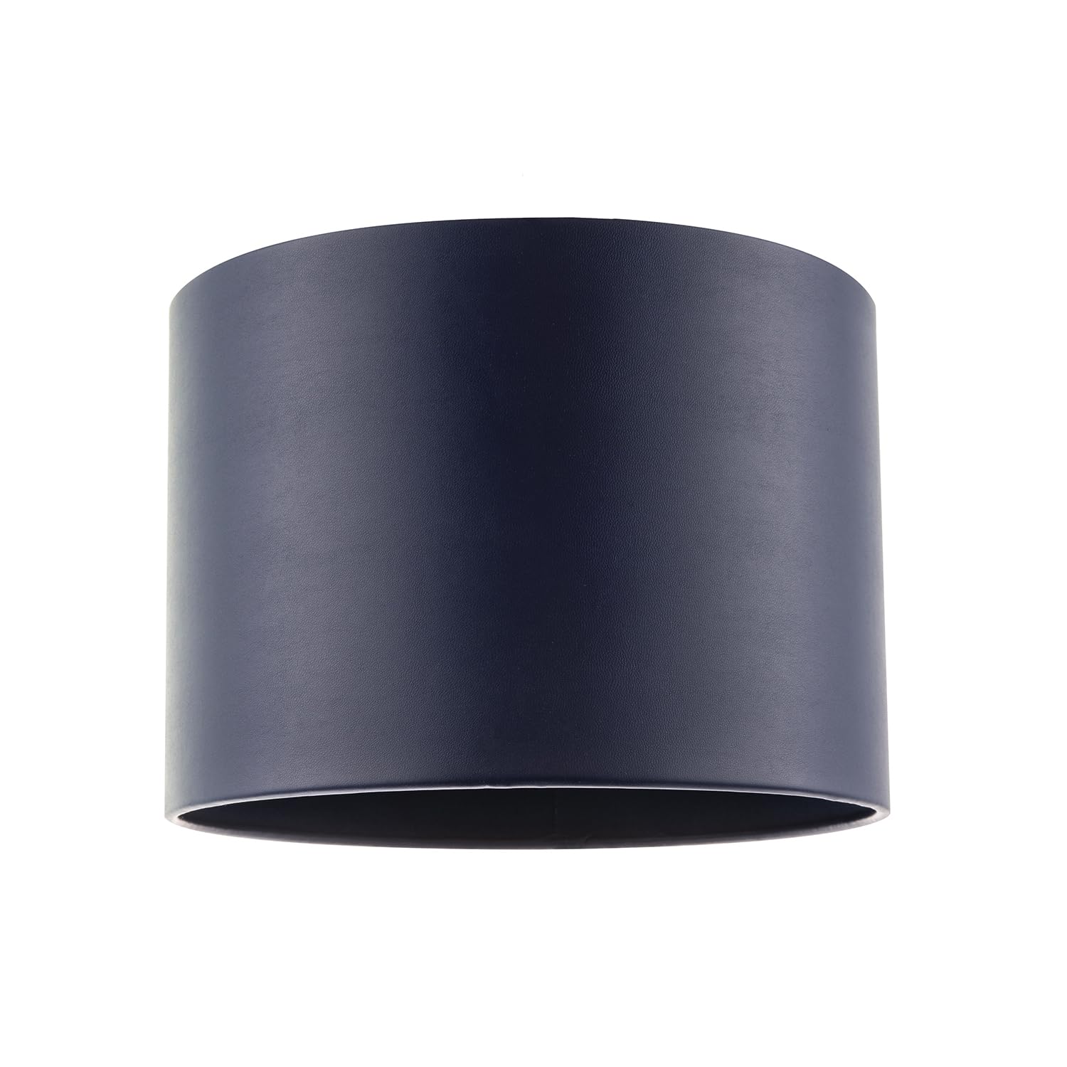 Classic Navy Blue Faux Leather Lamp Shade with Inner Cotton Lining by Happy H...