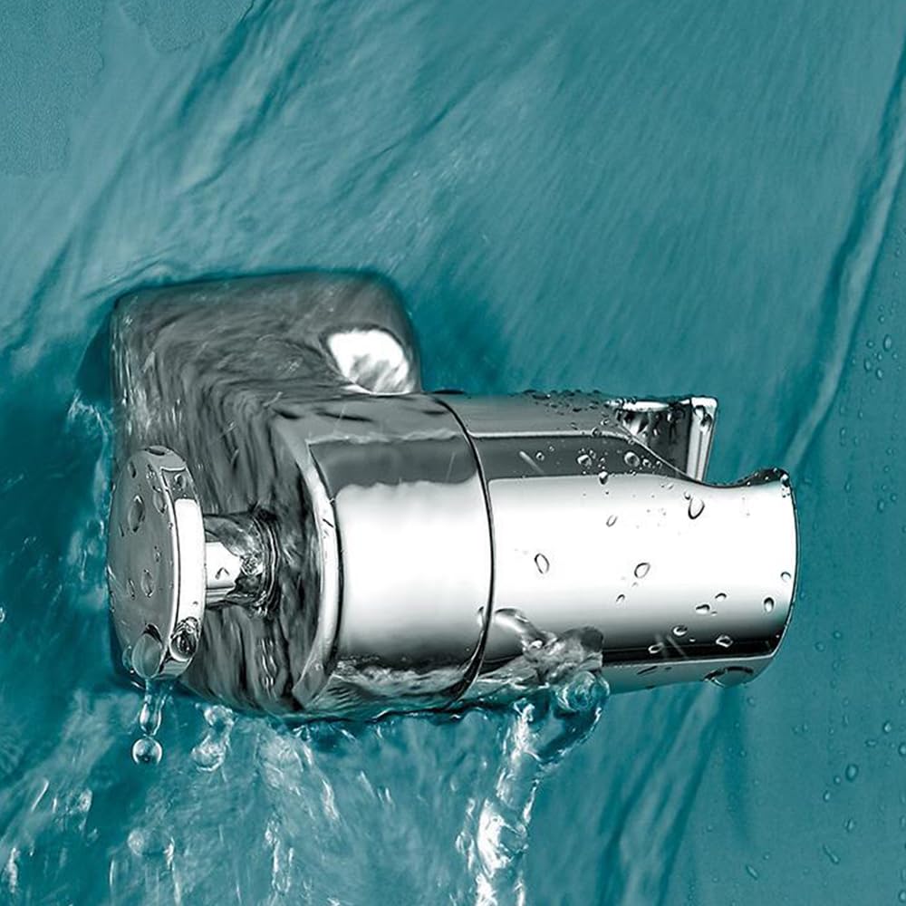 Supporto Doccia Regolabile 360° - Nero, Lega Di Zinco, Per Soffione, Facile Montaggio - Foto 2