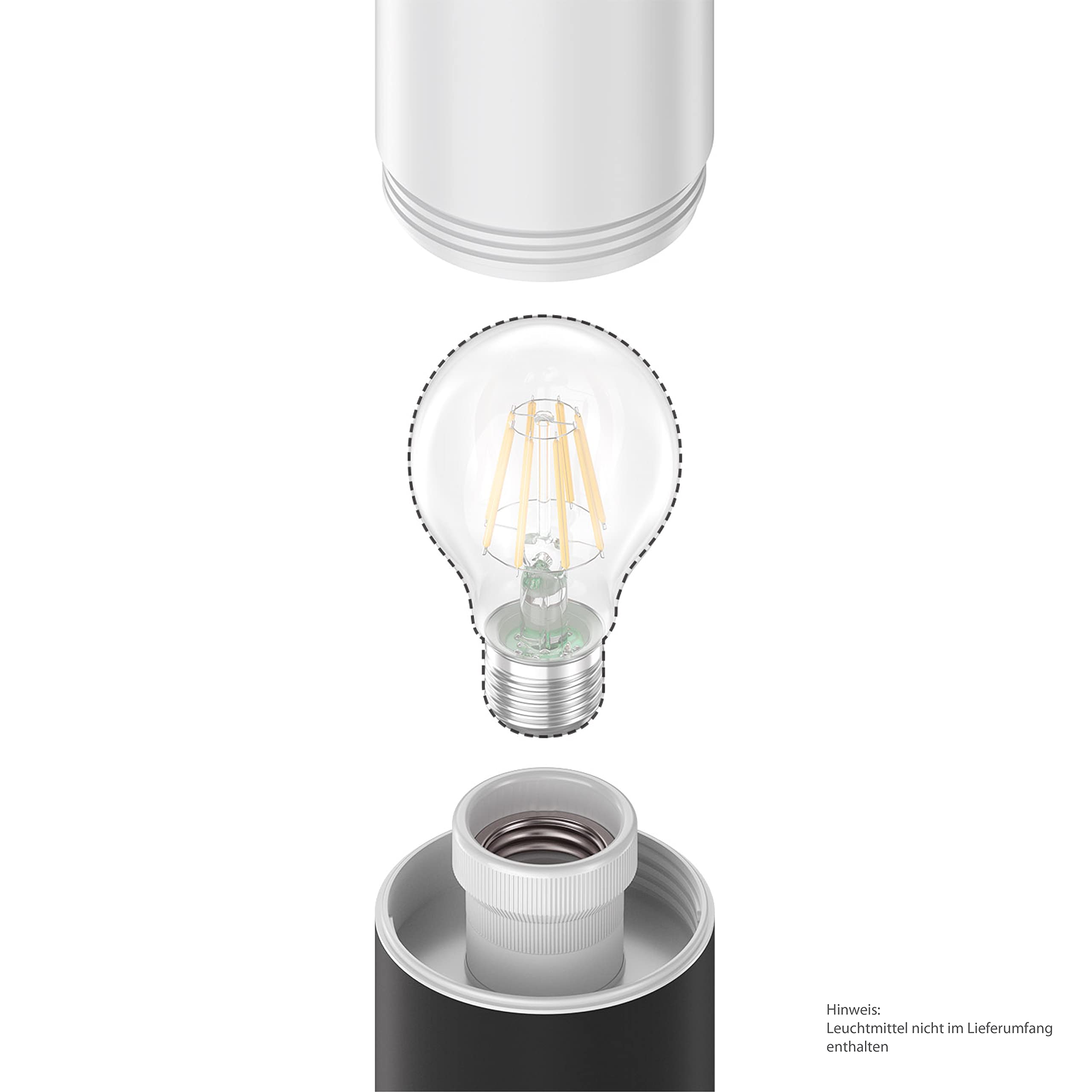 Luce Da Giardino PORU Per Esterni - IP44, 39 Cm, Nero, E27 Max 40W - Illuminazione Sentiero - Foto 8