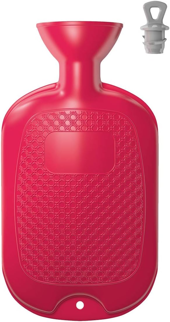 Flents Reusable Water Bottle, Warm or Cold Therapy, Helps Soothe Muscle Aches, Cramps and Pain, Durable Rubber Design, Latex Free, 2 QT (1.66 L)