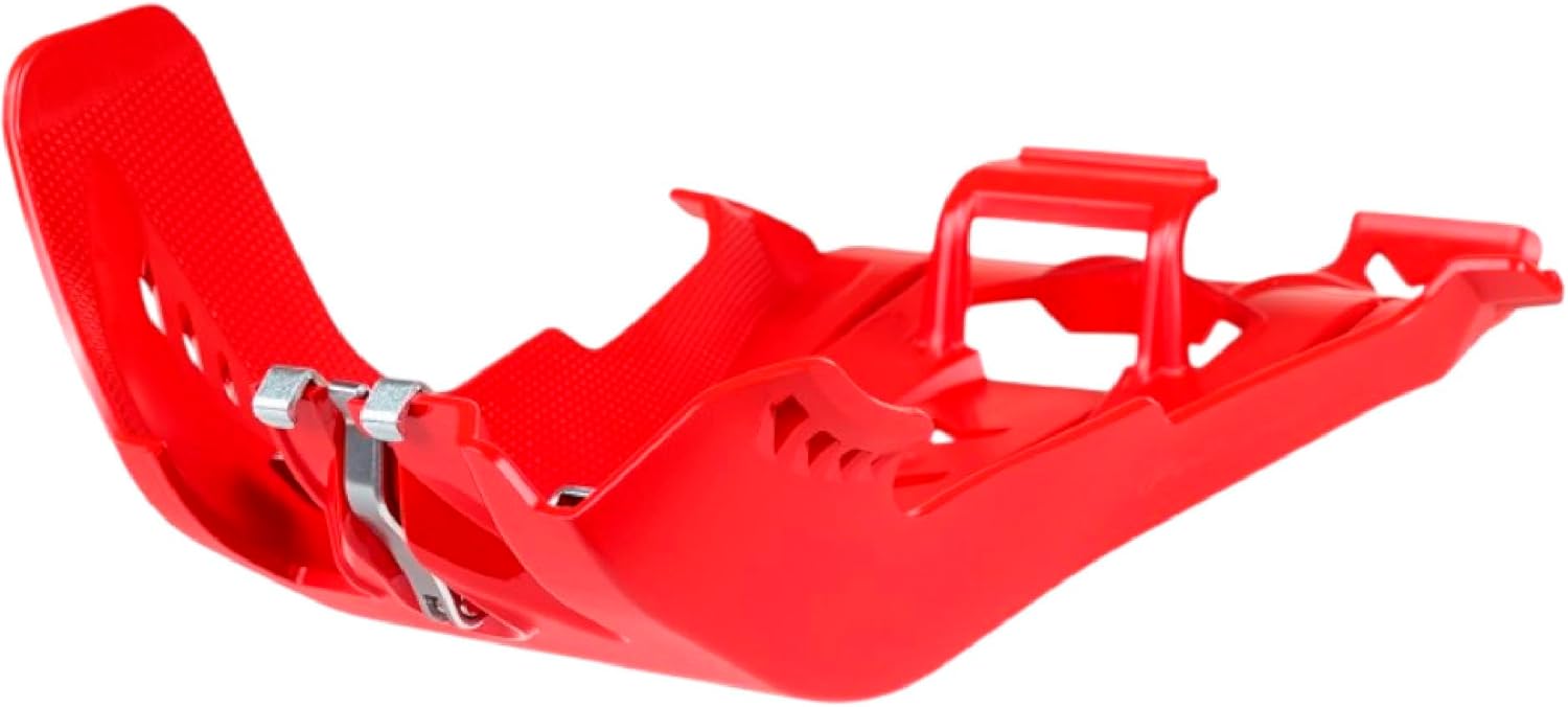 Polisport Motocross Motorcycles (MX) Fortress Skid Plate for Beta RR 250/300 (2020-2024) Dirt Bikes - OEM Quality, Flexible, Durable & Perfect Fit - Red