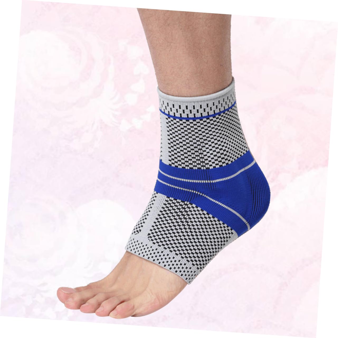 Gogogmee Ankle Support Brace Basketball Ankle Band Comfortable for Men (grey L)