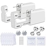 Ear Piercing Kit, Anzero 2 Pcs Disposable Ear Piercing Gun with Preloaded Ear Stud, at Home Self Ear Piercing Gun Kit - 4MM Earrings Stud