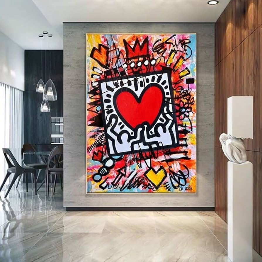 アートポスター キース・ヘリング エキシビジョンポスター Amazon.co.jp: キースヘリング キャンバスアートポスター オリジナル